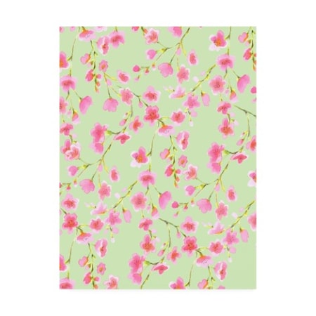 Jacqueline Maldonad 'Cherry Blossom Green' Canvas Art,35x47
